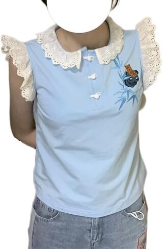 تي شيرت نسائي Cutecore Kawaii T-shirtY2K Harajuku تي شيرت جرافيك للمراهقين Alt Emo ملابس علوية جمالية 2000s للفتيات in Saudi Arabia