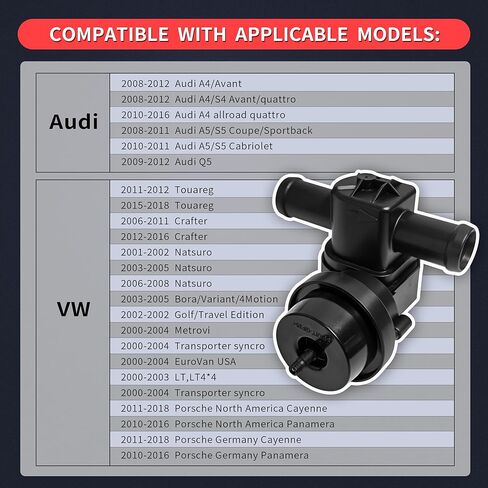 1J0819809 صمام التحكم في سخان المحرك متوافق مع Audi A4 A5 Q5 مناسب لشركة VW Golf Jetta LT 701819809G in Kuwait