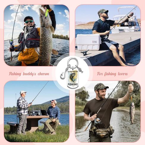 Fishing Keychain for Men Fishing Accessories Cool Stuff for Fisherman Fish Keychian for Fishermen Fish Lover Dad Grandpa Birthday Christmas Gifts for Fisherman in Saudi Arabia