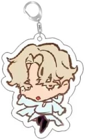 Cartoon Anime Pendant Keychains Holder Car Key Ring Mobile Phone Bag Hanging Cute Kawaii Chibi Alien Stage (Luka/Style 2) in Saudi Arabia