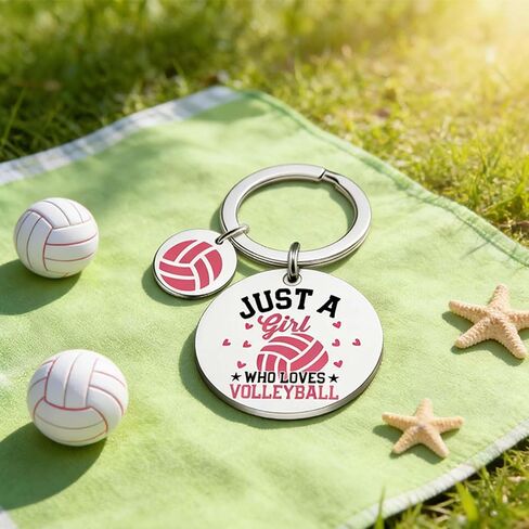 Volleyball Gifts,Pink Volleyball Keychain,Cute Volleyballs Key Chain Bag Charms for Purse Handbags,Sports Keyring Volleyballs Team Gift for Her Players in Kuwait