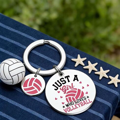 Volleyball Gifts,Pink Volleyball Keychain,Cute Volleyballs Key Chain Bag Charms for Purse Handbags,Sports Keyring Volleyballs Team Gift for Her Players in Kuwait