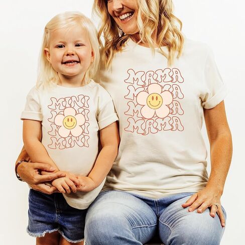 Mommy & Me Happy Daisy Mama & Mini متطابقان مع ملابس عيد الأم in Saudi Arabia