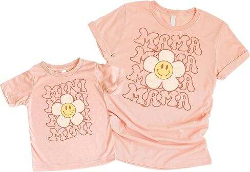 Mommy & Me Happy Daisy Mama & Mini متطابقان مع ملابس عيد الأم in Saudi Arabia