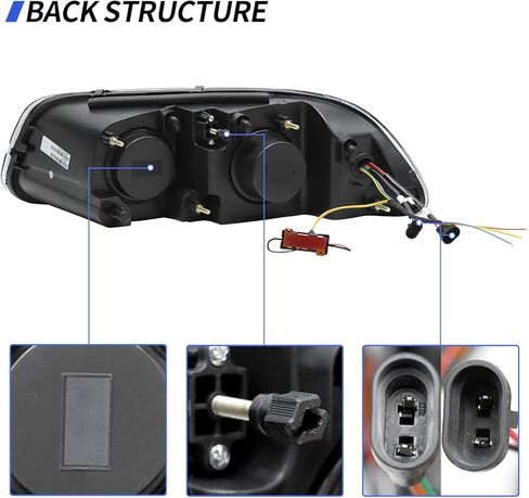 Headlight Assembly LED DRL Fit for MACK GU4 GU5 GU7 CT713 GU8 CX CXN CXU CTP Semi Trucks, Pair Headlamp Headlights Black House Left Driver & Right Passenger Side (A pair of headlight) in Kuwait
