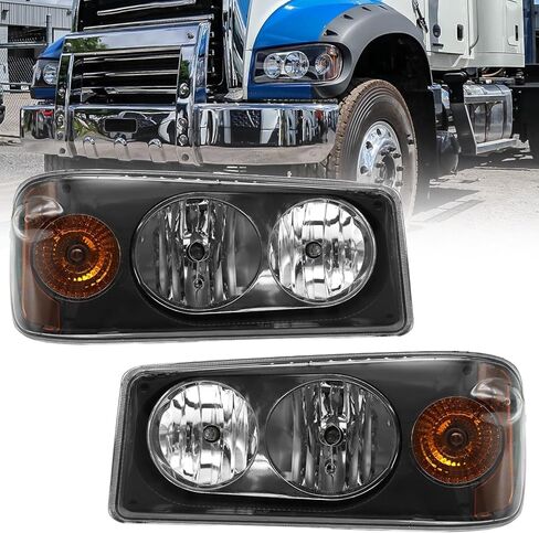 Headlight Fit for Mack Granite/ 2012-2018 GU4/ 2012-2018 GU5/ 2008-2018 GU7/ 2008-2018 GU8, Headlamp Headlights Black House (Left & Right Side) (Left & Right Side) in Kuwait