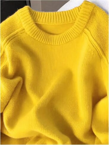 Women's Knit Sweater Crew Neck Long Sleeve Pullover Sweaters Fall Jumper in Saudi Arabia