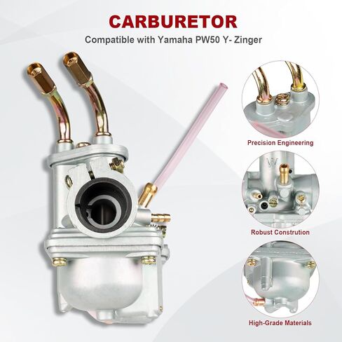 PW50 Carburetor for Yamaha PW 50 Peewee PW50 Y-Zinger Carb 1981+ Carb with Air Filter in Kuwait