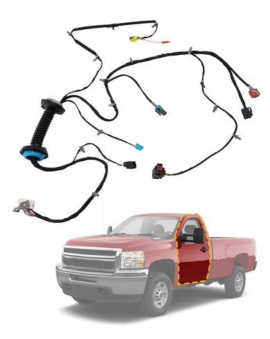 سرج أسلاك الباب، متوافق مع 2010-2014 Chevy Silverado/GMC Sierra 1500 2500 3500، جانب السائق الأيسر الأمامي، DL3 Power Fold Door Jumper Wire Harness، LH Grommet Wiring، يستبدل OE # 22912627 in Saudi Arabia