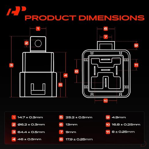 A-Premium 12V Relay 40A 4-Pin SPST مع مقبس أسلاك مقاوم للماء ودعامة حديدية متوافقة مع السيارات والشاحنات والقوارب البحرية (مجموعة من 5) in Saudi Arabia