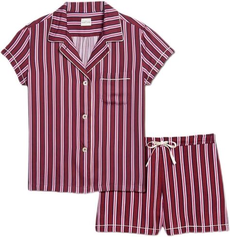 مجموعة بيجامات قصيرة مخططة وناعمة من TENCEL™ Classic من The Sleep Code in Kuwait