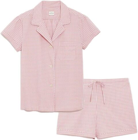 The Sleep Code Gingham Cotton Classic Short PJ Set in Saudi Arabia