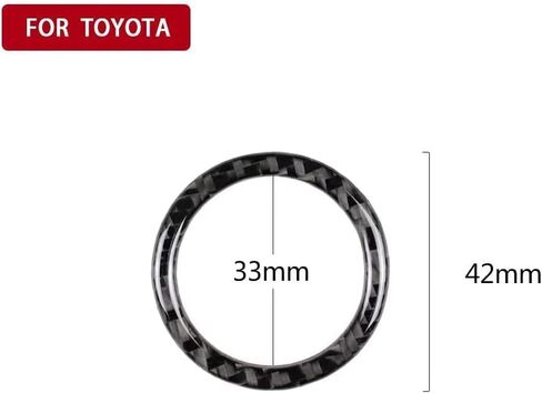 Carbon Fiber Car Interior Accessories Engine Start Stop Key Ignition Ring Cover Trim for Toyota Camry XV70 2018-2022 in Saudi Arabia