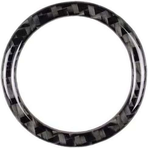 Carbon Fiber Car Interior Accessories Engine Start Stop Key Ignition Ring Cover Trim for Toyota Camry XV70 2018-2022 in Saudi Arabia