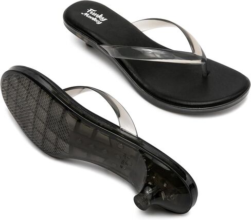 FUNKYMONKEY Women’s Flip Flops Low Heels Sandals Comfort Slip-on Round Open Toe Slide Shoes in Saudi Arabia
