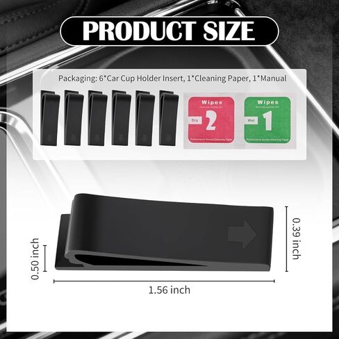 6PCS Car Cup Holder Insert Silicone,Anti-Shake Curve Car Coasters Cupholder Stabilizer for Holding Cups/Bottles,Universal Self-Adhesive Cupholder Insert for Cars/SUVs/Trucks in Saudi Arabia