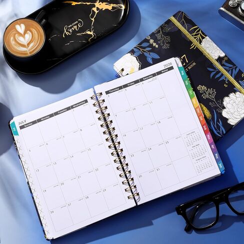 2024-2025 Weekly Appointment Book/Planner - July 2024 - June 2025, Planner 2024-2025 Daily Weekly and Monthly, 6.3" x 8.5", Half Hour Interval, Monthly Tabs, Strong Binding, Pocket, Thick Paper in Kuwait