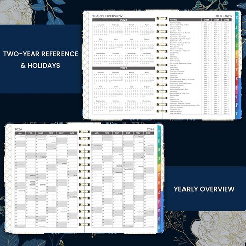 2024-2025 Weekly Appointment Book/Planner - July 2024 - June 2025, Planner 2024-2025 Daily Weekly and Monthly, 6.3" x 8.5", Half Hour Interval, Monthly Tabs, Strong Binding, Pocket, Thick Paper in Kuwait