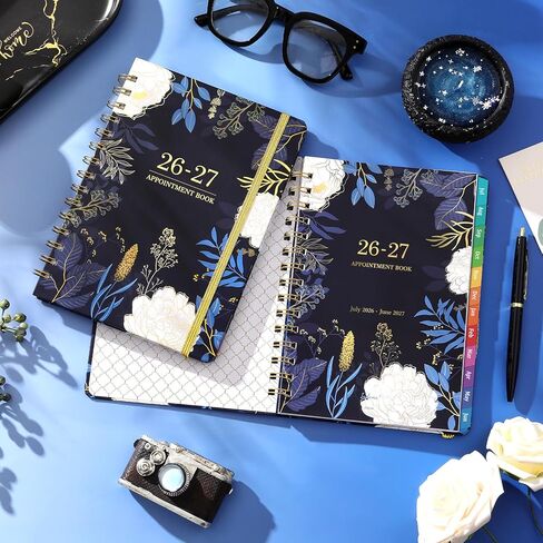 2024-2025 Weekly Appointment Book/Planner - July 2024 - June 2025, Planner 2024-2025 Daily Weekly and Monthly, 6.3" x 8.5", Half Hour Interval, Monthly Tabs, Strong Binding, Pocket, Thick Paper in Kuwait