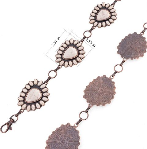 Rustic Couture's Womens Western Cowgirl Chain Belt Rustic Concho Metal Waist Belts in Kuwait