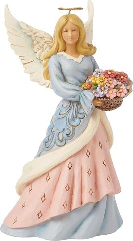 Enesco Jim Shore Heartwood Creek Easter Angel with Flower Basket Figurine- Stone Resin Hand Crafted Collectible Figurines Easter Home Decor Statue, 8.66 Inch in Saudi Arabia