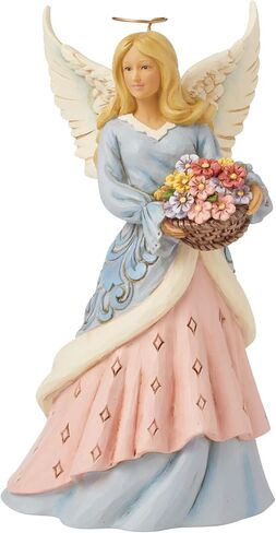 Enesco Jim Shore Heartwood Creek Easter Angel with Flower Basket Figurine- Stone Resin Hand Crafted Collectible Figurines Easter Home Decor Statue, 8.66 Inch in Saudi Arabia