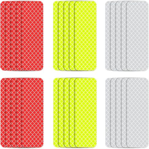 30PCS Car Warning Reflective Stickers, Safety Night Visibility Vehicle Self-Adhesive Stickers, Waterproof Automotive Tape Decal Accessory, Universal for Motorcycle Bicycle Trailer in Saudi Arabia