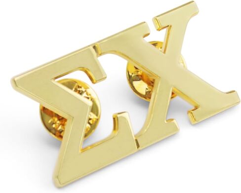 The Collegiate Standard Sigma Chi Fraternity 14K Gold Plated Greek Letter Lapel Pin in Kuwait