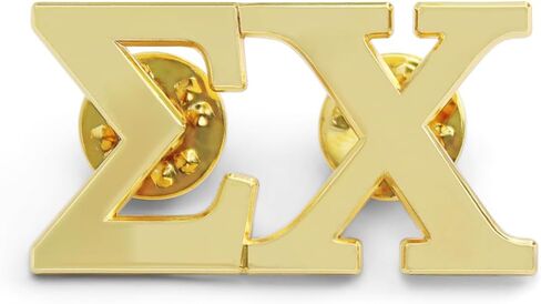 The Collegiate Standard Sigma Chi Fraternity 14K Gold Plated Greek Letter Lapel Pin in Kuwait