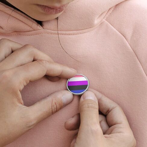 Genderfluid Pride Flag Badge Pin Brooches for Backpack Cloths Hats Button Pins Decor in Saudi Arabia