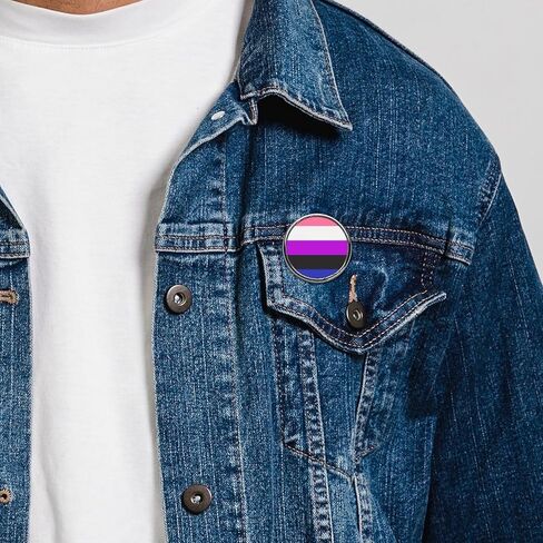 Genderfluid Pride Flag Badge Pin Brooches for Backpack Cloths Hats Button Pins Decor in Saudi Arabia