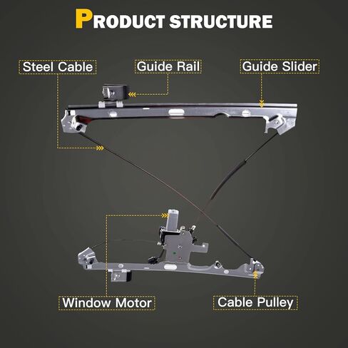 Power Window Regulator with Motor Front Left Drivers Side fit for 2008-2013 for Chevrolet Silverado 2500 2500HD 3500HD Suburban 1500 2008-2013 for GMC Sierra 2500 HD 3500HD Yukon Yukon XL 1500 in Saudi Arabia