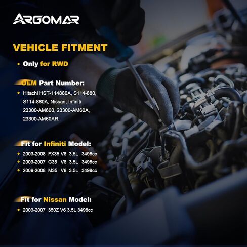 17904N Starter for 03-08 Infiniti FX35 03-07 G35 06-08 M35, for 03-07 Nissan 350Z V6 3.5L, Starter Motor Replace 23300-AM600,23300-AM60A,23300-AM60AR,2330M-AM60ARW in Kuwait
