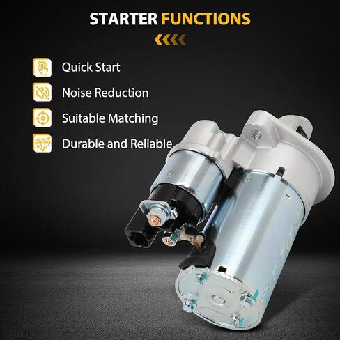 ASAPE 6967 Starter Fits for Hyundai for Elantra 1.8L 2011 2012 2013 2014 Replacement New Starter Motor 36100-2E500 8000372 8000499 140-6006 140-6006A 6967S 1.2kW 12 Volt CW 11-Tooth Pinion in Saudi Arabia