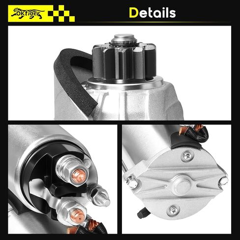 Oktiger New Starter Motor Fit for Ford Explorer 11-19, Edge 07-18, Flex 09-19, Taurus 08-19,for Lincoln MKZ 13-16, MKX 07-18, MKS 09-16, MKT 10-19, 3.5L 3.7L, 12V 1.4KW 10T CCW,OE:8G1Z-11002-B 6692N in Kuwait