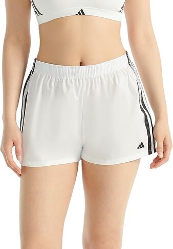 adidas Womens 3 Stripes Active Essentials Cotton Boxer Short Bottom, White, Large in Saudi Arabia