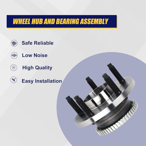 KUSATEC 513221 محمل العجلة الأمامية ومجموعة المحور متوافقة مع 2005-2007 Avanti، 2005-2014 Ford Mustang، 5 براغي العروة مع ABS in Saudi Arabia