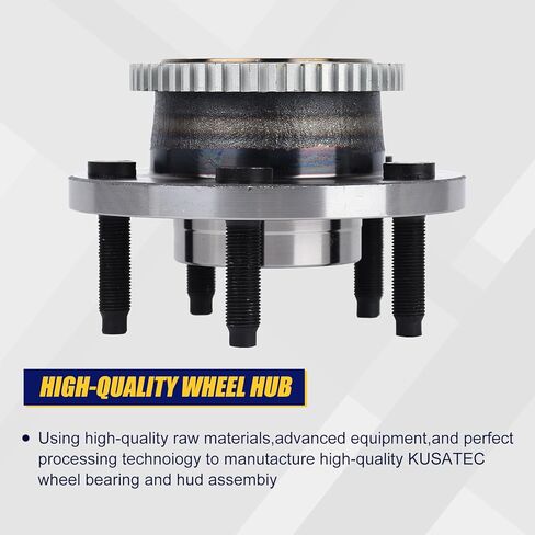 KUSATEC 513221 محمل العجلة الأمامية ومجموعة المحور متوافقة مع 2005-2007 Avanti، 2005-2014 Ford Mustang، 5 براغي العروة مع ABS in Saudi Arabia