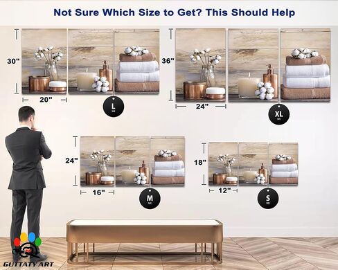 GUTTATY 3 قطعة الحمام النباتية الزهور قماش جدار الفن، ريفي خمر مزرعة زهرة صور، بوهو غرفة المعيشة غرفة نوم ديكور جدار، البني والأبيض طباعة قماش مستوحاة سبا، 12 "× 18" × 3PCS in Kuwait