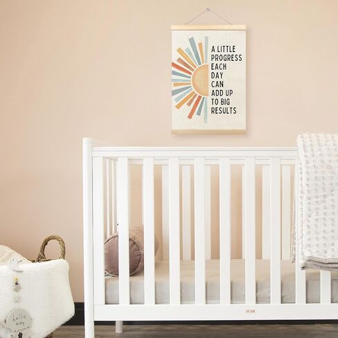 TLESKE Mental Health Inspirational Poster Hanger Frame, a Little Progress Each Day Special Education Wall Art Decor for Kids Room Classroom Therapy Counseling Office, Boho Sun Prints Picture, 12x16 in Kuwait