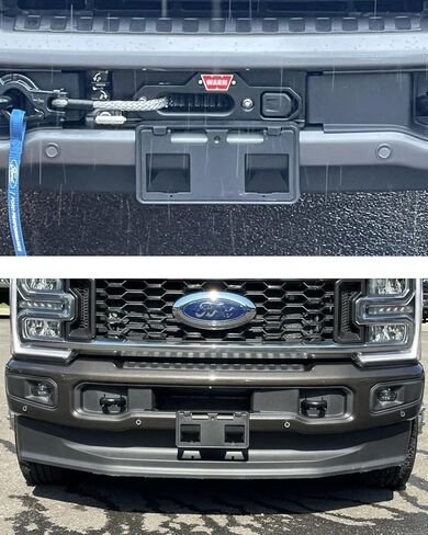 إطار لوحة الترخيص الأمامي لسيارة Ford F250 F350 F450 F550 Super Duty 2011-2016 بدون حفر المصد الأمامي لوحة الترخيص حامل غطاء دعامة التثبيت استبدال # BC3Z-17A385-AA FO1068131 in Kuwait