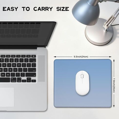 Gradient Sky Blue Mouse Pad,Square Mouse Pad with Stitched Edge,Desk Mat with Non-Slip Base,Washable Desktop Protection Mat 9.5 x7.9Inch in Saudi Arabia