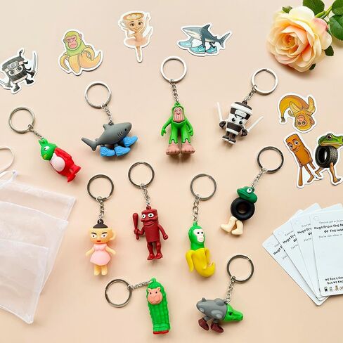 J6&H6 10 مجموعات من سلسلة المفاتيح Brainrot الإيطالية مع الأشكال - Tralalero Tralala، Tung Tung Tung Sahur، مجموعة هدايا الدعم العاطفي مع بطاقات ملهمة للأصدقاء والعائلة in Kuwait