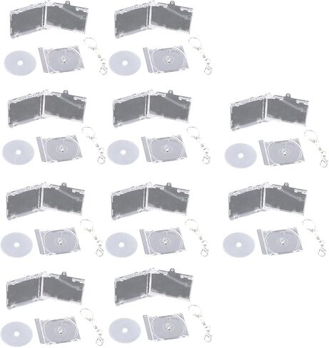 10 قطعة كيرينغ الاكريليك التذكارية مصغرة ألبوم المفاتيح حلية تذكارية حقيبة ظهر أنيقة قلادة لمحبي الموسيقى in Kuwait