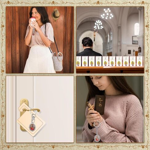 24 Sets Lady of Guadalupe Keychains and Cards Gifts Baptism Favors for Guests Religious Catholic Virgen de Guadalupe Keychain First Communion Gift Recuerdos De Bautizo Christening in Saudi Arabia