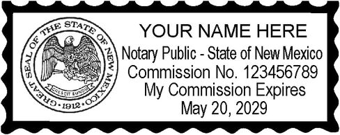 Hubco Pink S-844 Self Inking Notary Stamp - New Mexico in Saudi Arabia