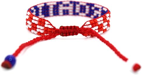 Croatia Flag Bracelet - Croatian Pride Bracelet - Adjustable Red, White & Blue Jewerly for Men & Women - Croatian Heritage - Handmade - Premium Czech Beads - Travel Souvenir & Gift in Saudi Arabia