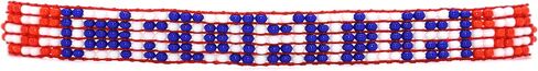 Croatia Flag Bracelet - Croatian Pride Bracelet - Adjustable Red, White & Blue Jewerly for Men & Women - Croatian Heritage - Handmade - Premium Czech Beads - Travel Souvenir & Gift in Saudi Arabia