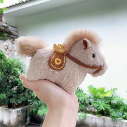 Adorable Soft Collectible, Plush Keychain,Chinese Lunar Horse Plush Ornament | For Women Girls Students Girlfriend School Travel Commuting Shoulder Bag in Saudi Arabia