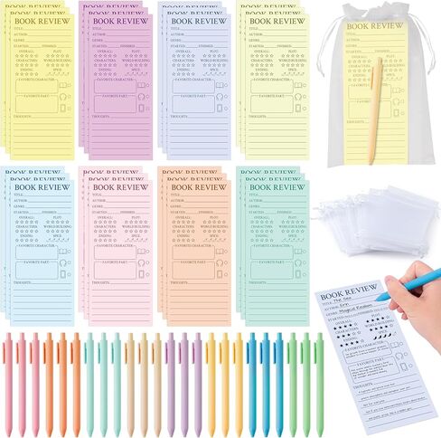 L1rabe الإشارات المرجعية الملونة لمراجعة الكتب - العودة إلى المدرسة 144 قطعة من أقلام تحديد الكتب وأكياس الأورجانزا، علامات صفحة سجل القراءة للقراء، هدية دودة الكتب، متتبع صفحة القراءة للطلاب والمعلمين والنساء in Kuwait